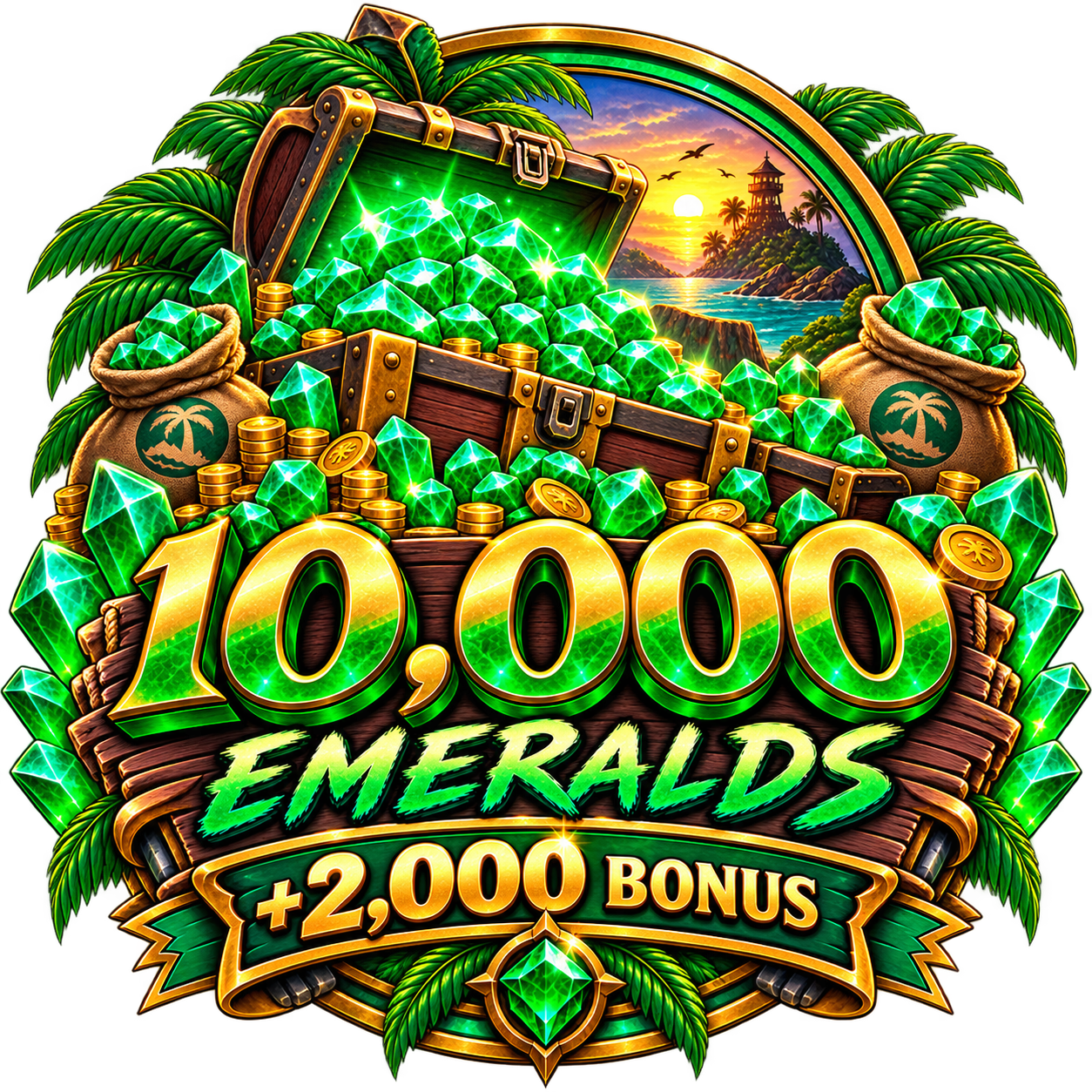 10,000 Emeralds (+2,000 Bonus)